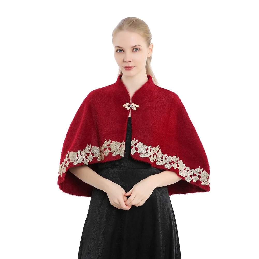 Высококачественная шаль из искусственного меха модная Женская осенне-зимняя