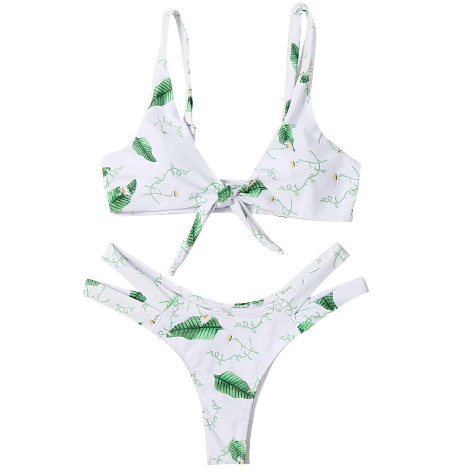 Женское бикини разных цветов пикантный раздельный купальник с завышенной талией