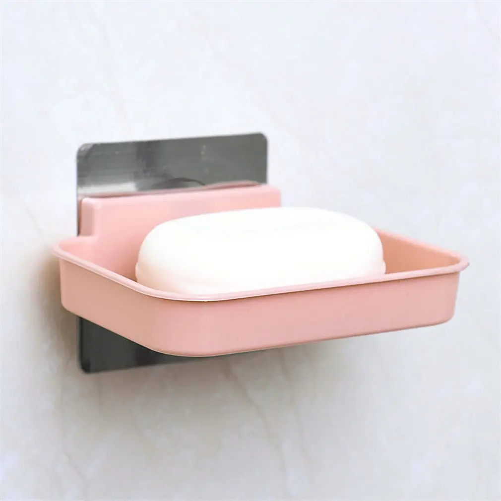 

Modern Soap Rack Home Bathroom Soap Dishes Holder Rack Strong Suction Cup Type Soap Basket Tray Organizer Bathroom Accessories