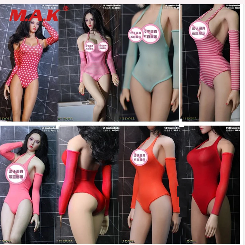 

in stock 1:6 Sexy Swimsuit Bikini Siamese Sling Spa Resort Seaside Swimsuit fit 12'' female action figure body