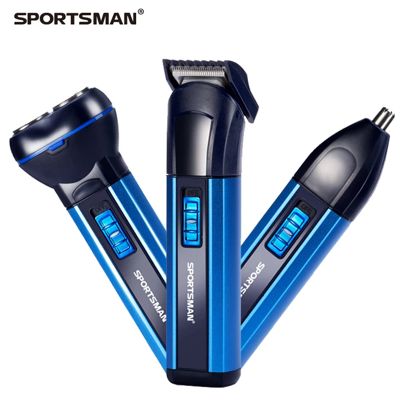 

SPORTSMAN 3 In 1 Men's Electric Shaver Nose Hair Trimmer Razor Hair Cutter Beard Mustache Grooming Shaving Machine Personal Care