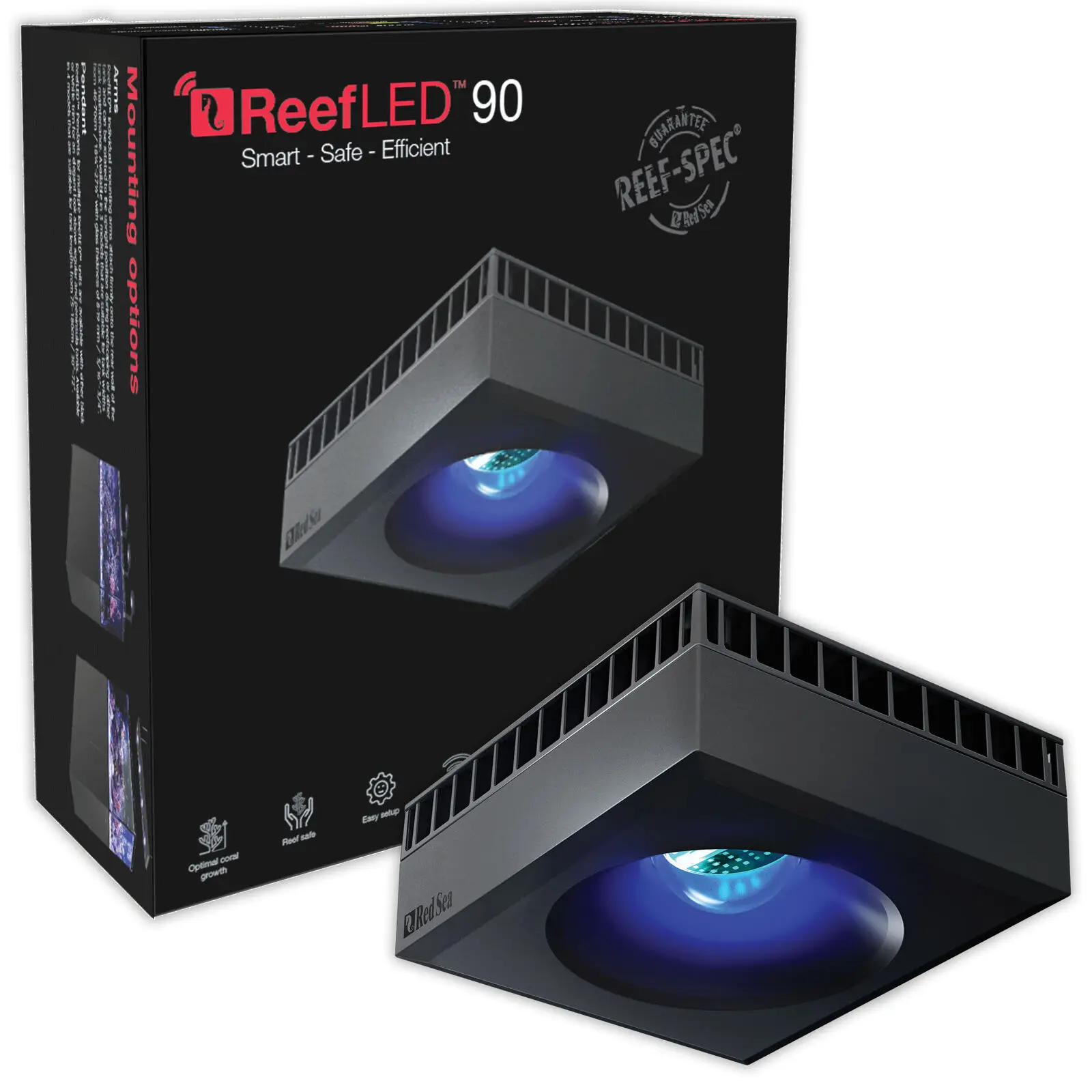 저렴한 Red Sea ReefLED 50W 90W WIFI 프로그램 산호초 바닷물 해양 바닷물 수족관 물고기 탱크 LED 조명 램프에 대 한 빛 성장