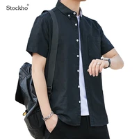 mens clothes 2021 summer mens short sleeved shirt tops fashion short sleeved t shirts oxford spun tops korean casual jackets