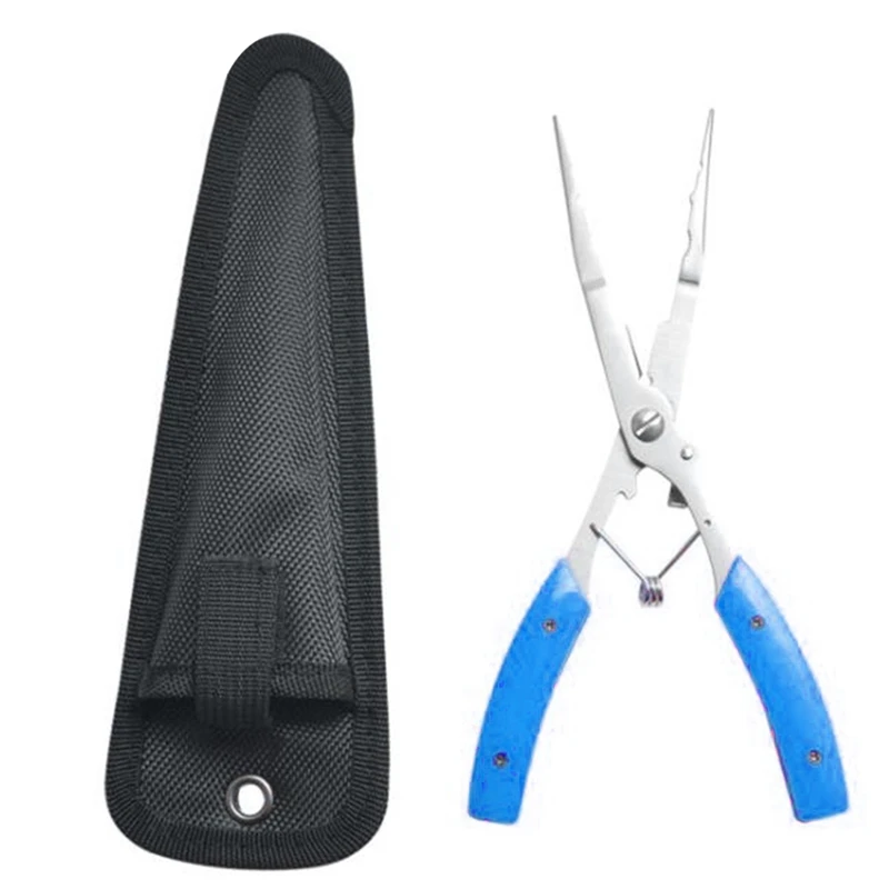 

Multi-Purpose Fishing Pliers Comfortable ABS Grips with Storage Bag Lanyard for Freshwater or Saltwater Fishing