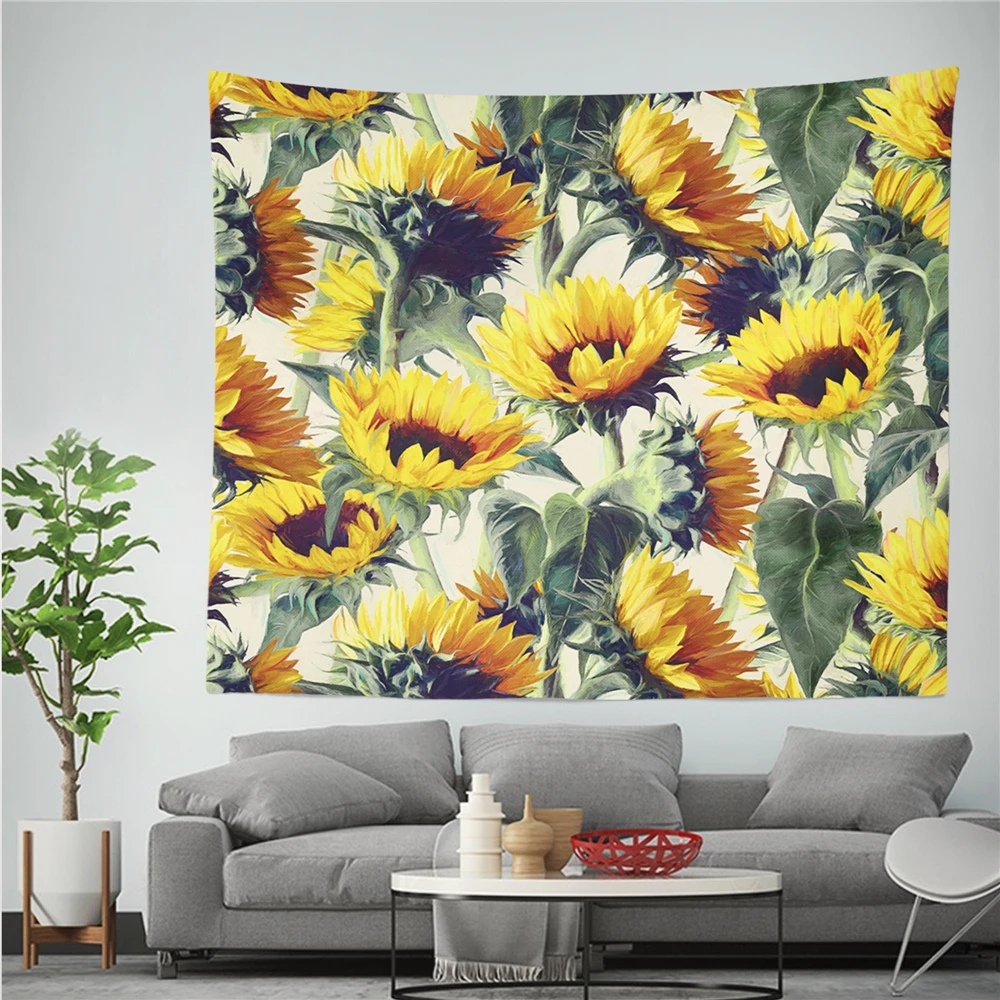 

Colorful Floral Tapestry Flower Series Pattern 3D Printed Polyestry Wall Hanging Tapestry Modern Nordic Home Decor Wall Carpet