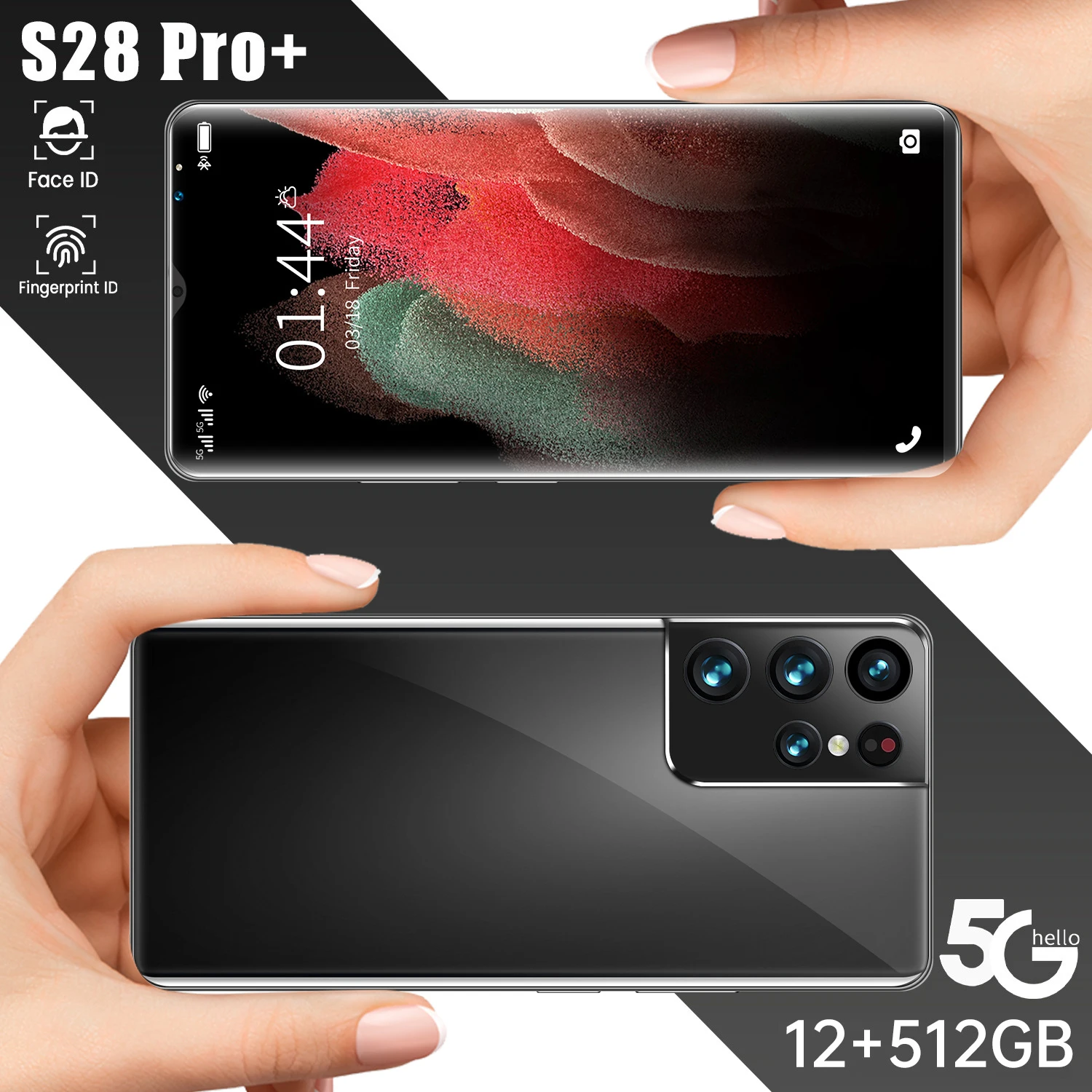 

2021 New Fashion 5G 6.1 Inch Full Screen Smartphone 16GB+512GB for Samsung Galaxy S28 Pro+ Cellphone Huawei Xiaomi Mobile Phone