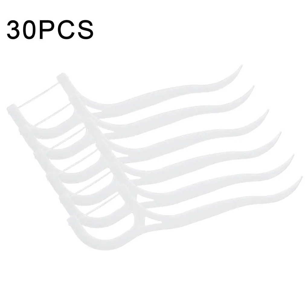 

Disposable Dental Floss Stick 30pcs Dental Floss Stick Clean Teeth High Elastic Durable Dental Floss