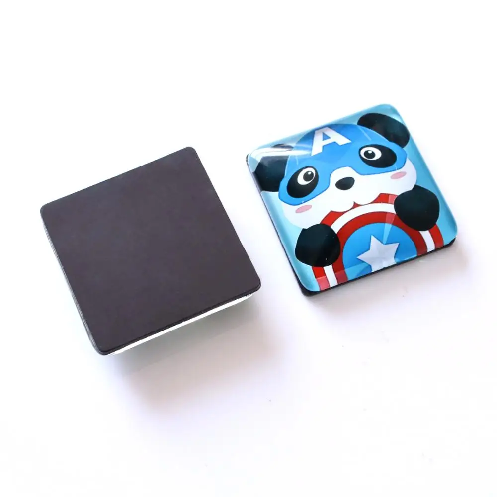 QiYue 20 моделей различных панда Магнитная квадратные стеклянные наклейки на