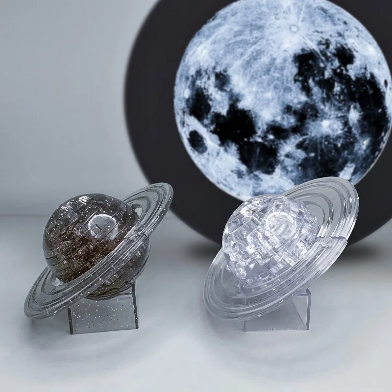 

3D Crystal Puzzle DIY Planet Saturn Jigsaw Puzzle Personalized Furnish Toy Home Decoration Puzzle Toy Kid Educational Toys