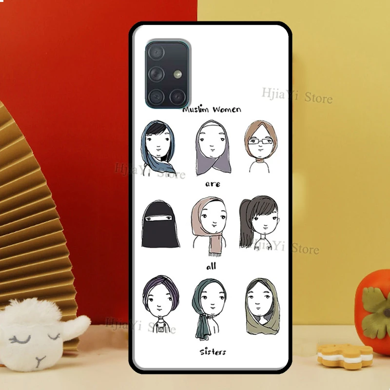 Мусульманский хиджаб чехол для Samsung A54 A34 A14 A24 A12 A22 A32 A42 A52 A51 A71 A50 A70 A13 A23 A33 A53 - купить
