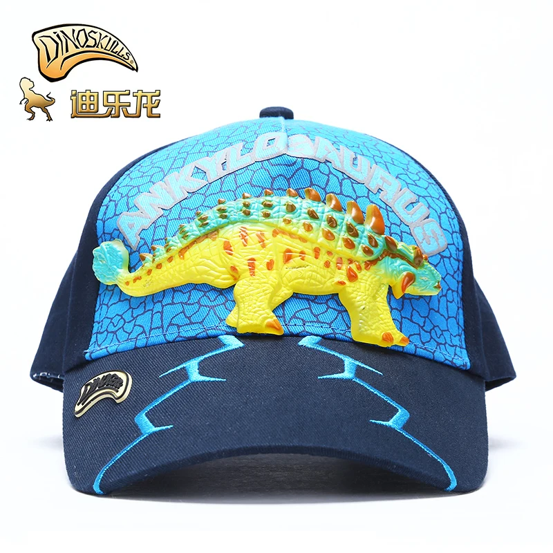 blue Dinoskulls Динозавр Детская шляпа T-rex для бейсболка для мальчиков детская летняя Солнцезащитная шляпа анти-УФ Солнцезащитная наружная шляпы для путешествий от 2 до 8 лет - Цвет: blue