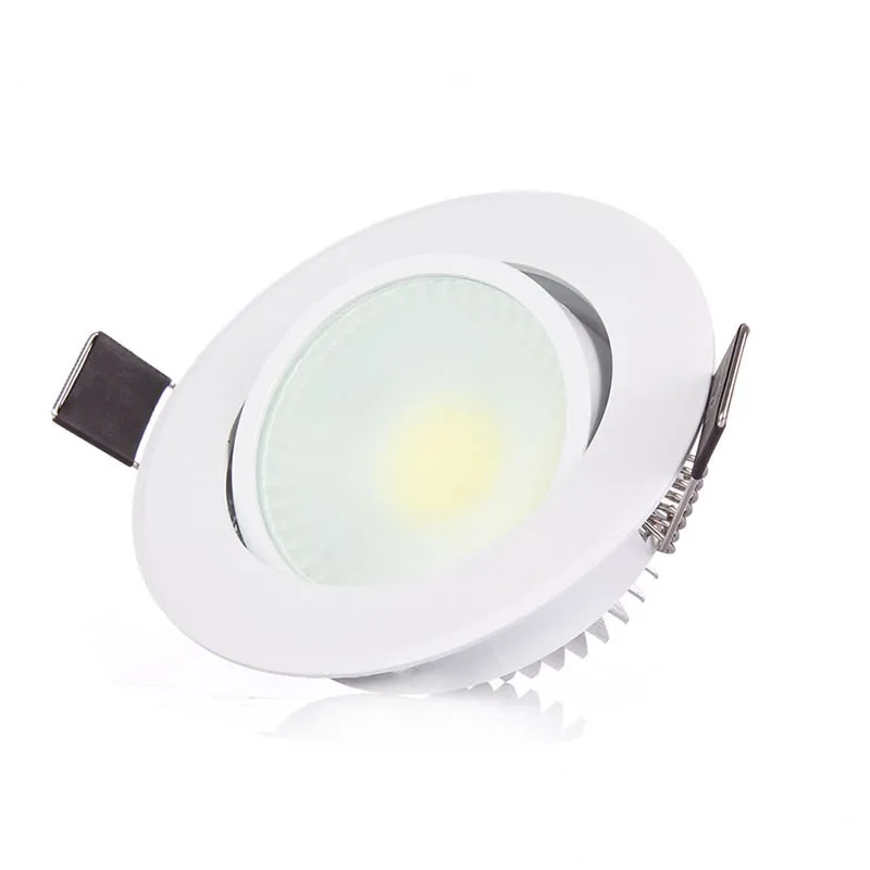 Lámpara de techo de foco Led COB regulable, iluminación interior con controlador Led, cuerpo blanco, AC110V/220V, 9W, 12W, 15W, foco Led