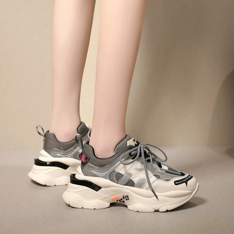 Женские кроссовки из натуральной кожи на платформе|Женские и кеды| |