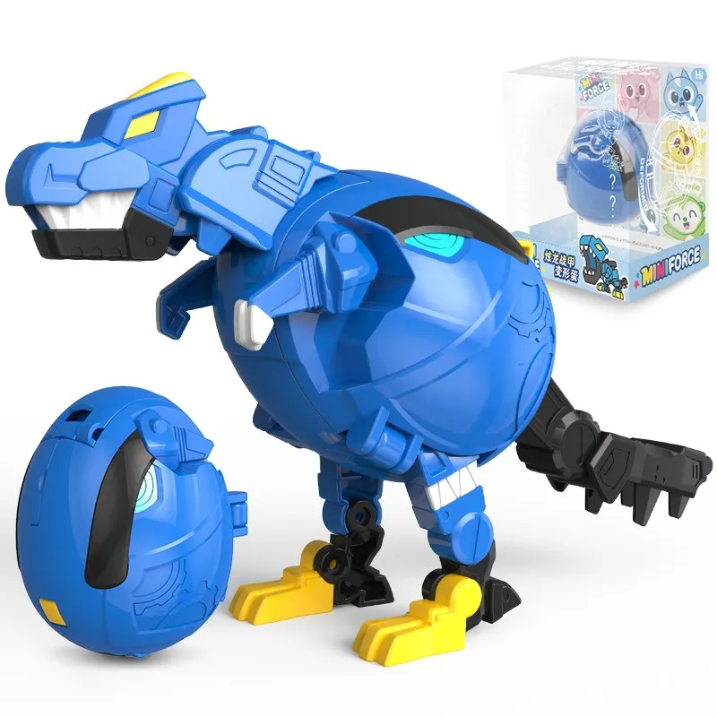 

Mini Force Super Gino Power Deformation Eggs Robot Toys Action Figures MiniForce X Simulation Animal Transformation Dinosaur Toy