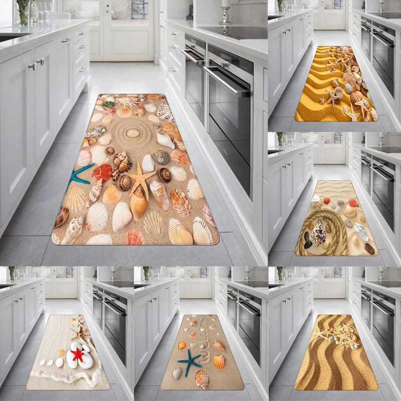 

Home Decor Starfish Sea Shell Bathroom Carpets Rugs Bath Mat Bath Rugs Anti-slip Kitchen Mats Bathroom Mat Bathroom Carpets