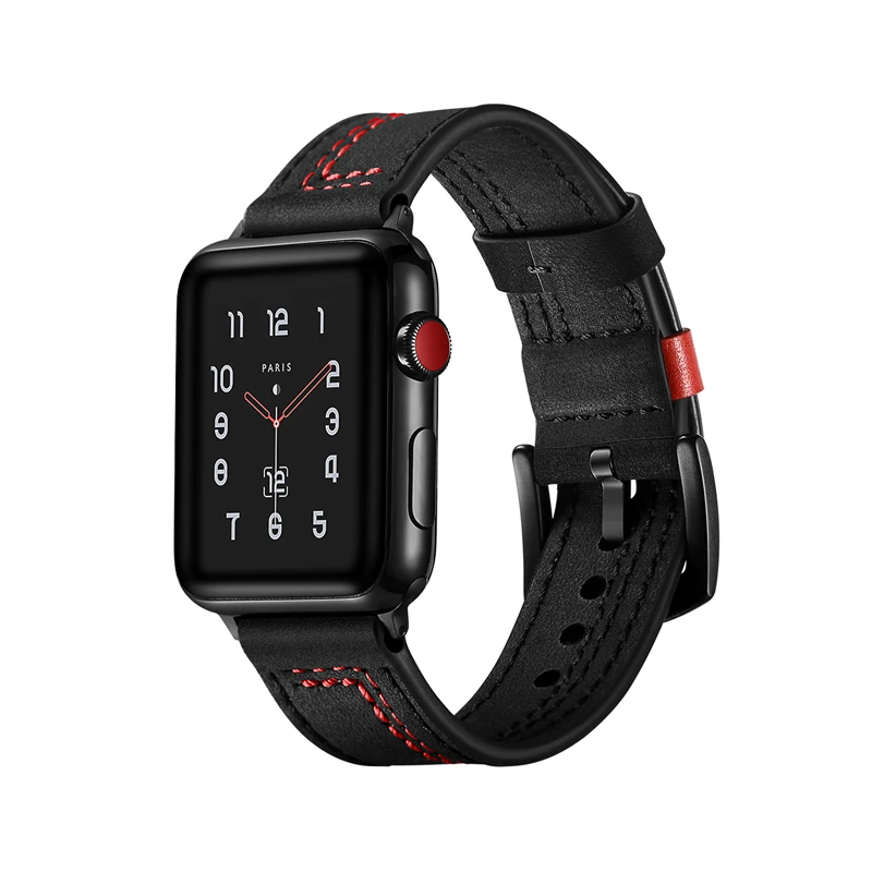 

strap for apple watch band 42mm 38mm apple watch band 44mm 40mm iwatch band 5/4/3/2/1 Genuine Leather bracelet Accessories