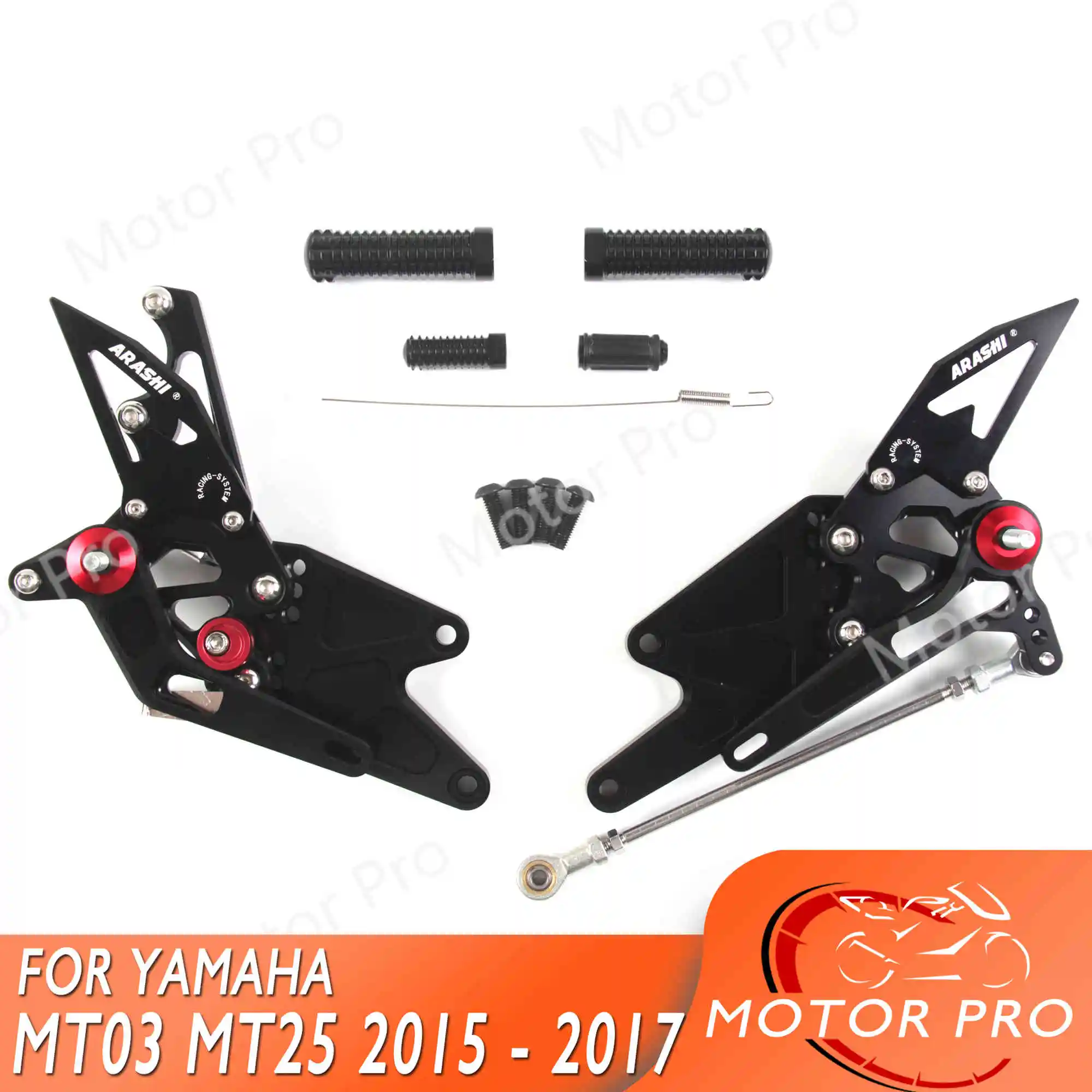 Регулируемые подножки для Yamaha MT03 MT25 2015 2021 Мотоциклетные аксессуары ног лежит Rearset