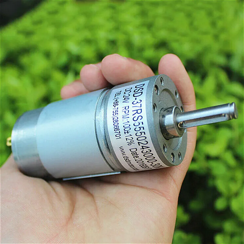 

DC 12V-24V 18Volt 100RPM DC 550 555 Gear Motor Metal Gearbox Reducer Worm Slow Speed Small Electric Motors DIY Robot Machinery
