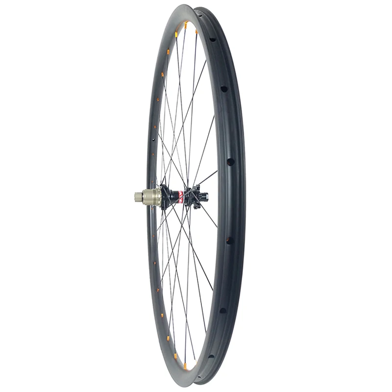 1210g 29 бескамерная карбоновая Колесная 29er MTB XC 30 мм Асимметричная 24 мм Глубокий Центральный замок 6 болтов дисковые колеса 9 мм QR 15X100 12x142 135