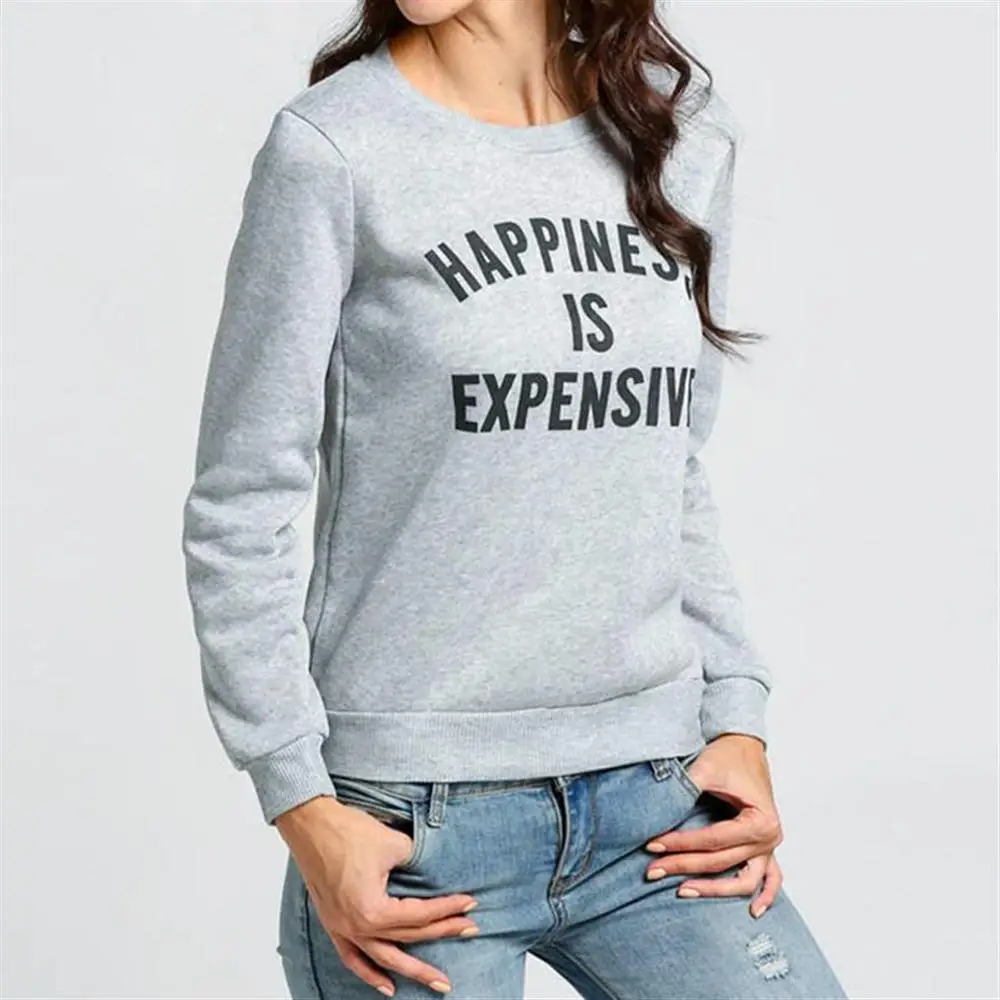 2019 осень с надписью принтом длинными свободными рукавами рукав футболки Для