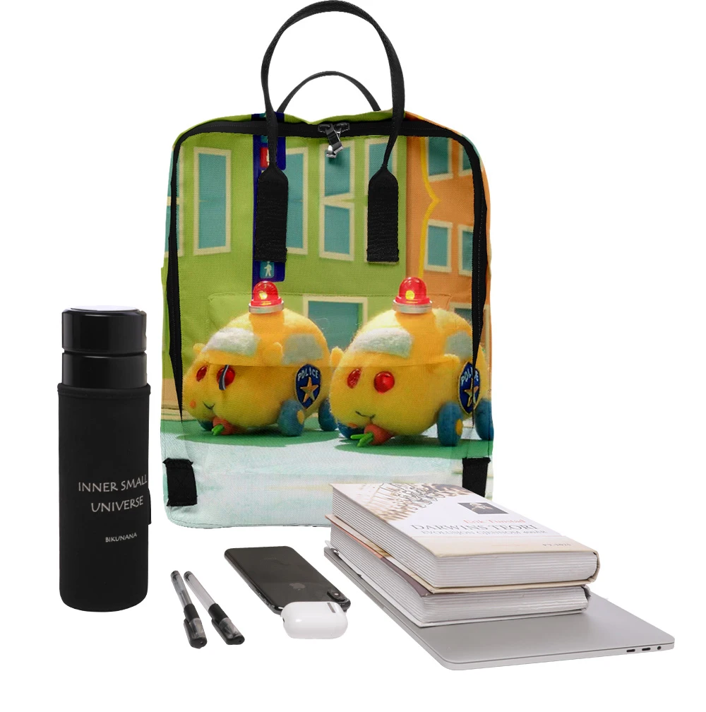 

Japan Anime Pui Molcar Backpack with Handle Teenager Boys Girls Schoolbag Backpack Men Women 3D Travel Laptop Bags