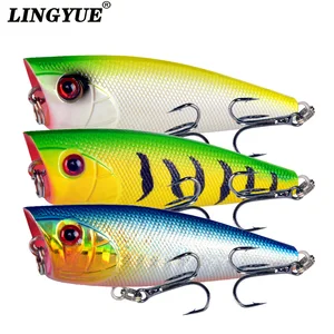 LINGYUE Поппер приманка 60 мм 7 г Topwater наживка Isca искусственный погремушка воблер кренкбейт 6 # крючки рыболовные снасти для окуня