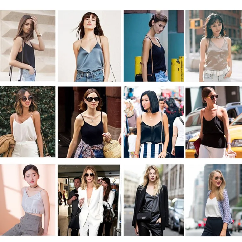 

Summer Crop Top Women Camis Silk Satin Tank Top Women Camisole Sleeveless Vest Roupas Femin Cropped 2021 Croo top Binder Trans