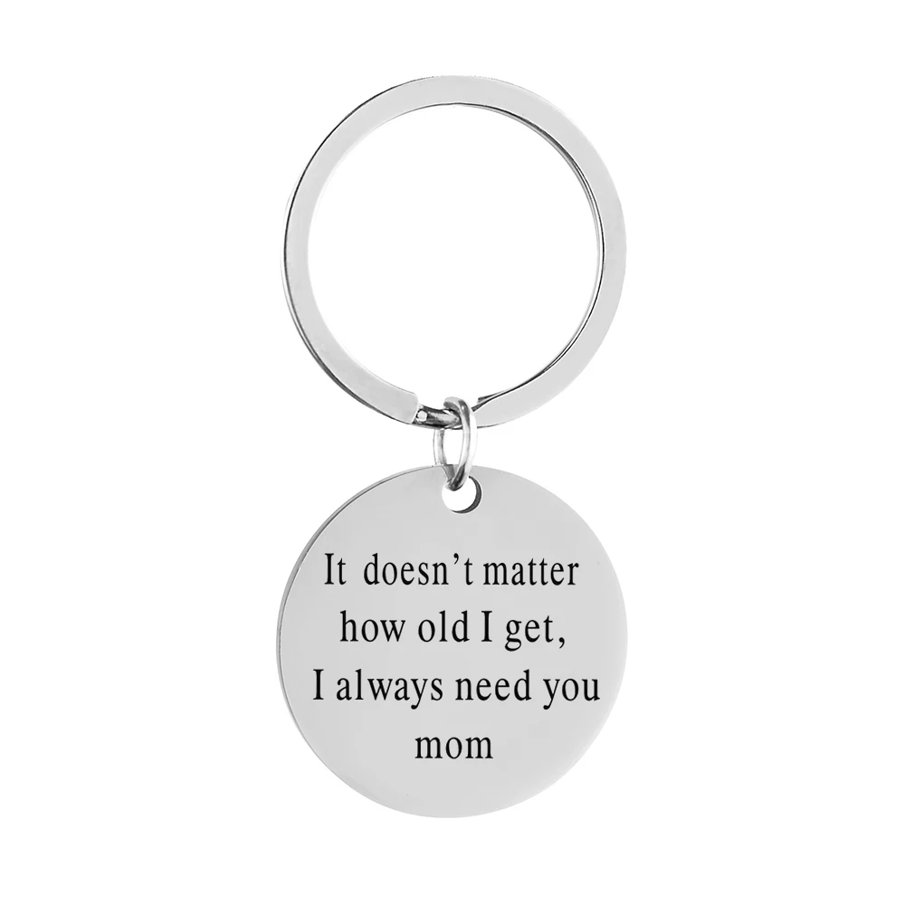 Брелок из нержавеющей стали с надписью Love Mom | Украшения и аксессуары