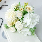 Свадебный букет Lovegrace, искусственный шелк, искусственный букет невесты, розовый помпон гортензии, бутон с ванильными шипами, свадебные принадлежности