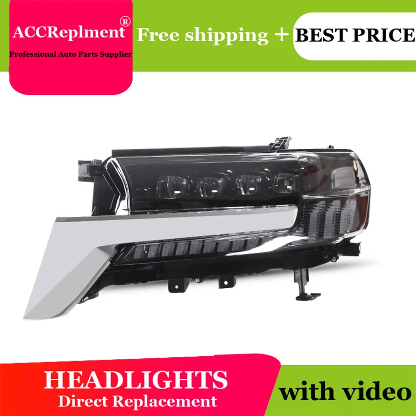 

Car Styling For Toyota Land Cruiser led headlights 2017-2019 Led head lamp ALL LED fog lights Daytime Running Lights