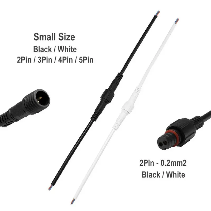2pin/3pin/4pin/5pin водонепроницаемый соединительный кабель Мужской и Женский