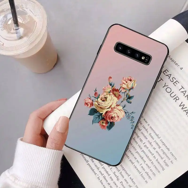 

Flowers Phone Case Luxury Brand Case For Samsung Galaxy S8 S9 S10e S20 PLUS J6 J600 Cases Cover