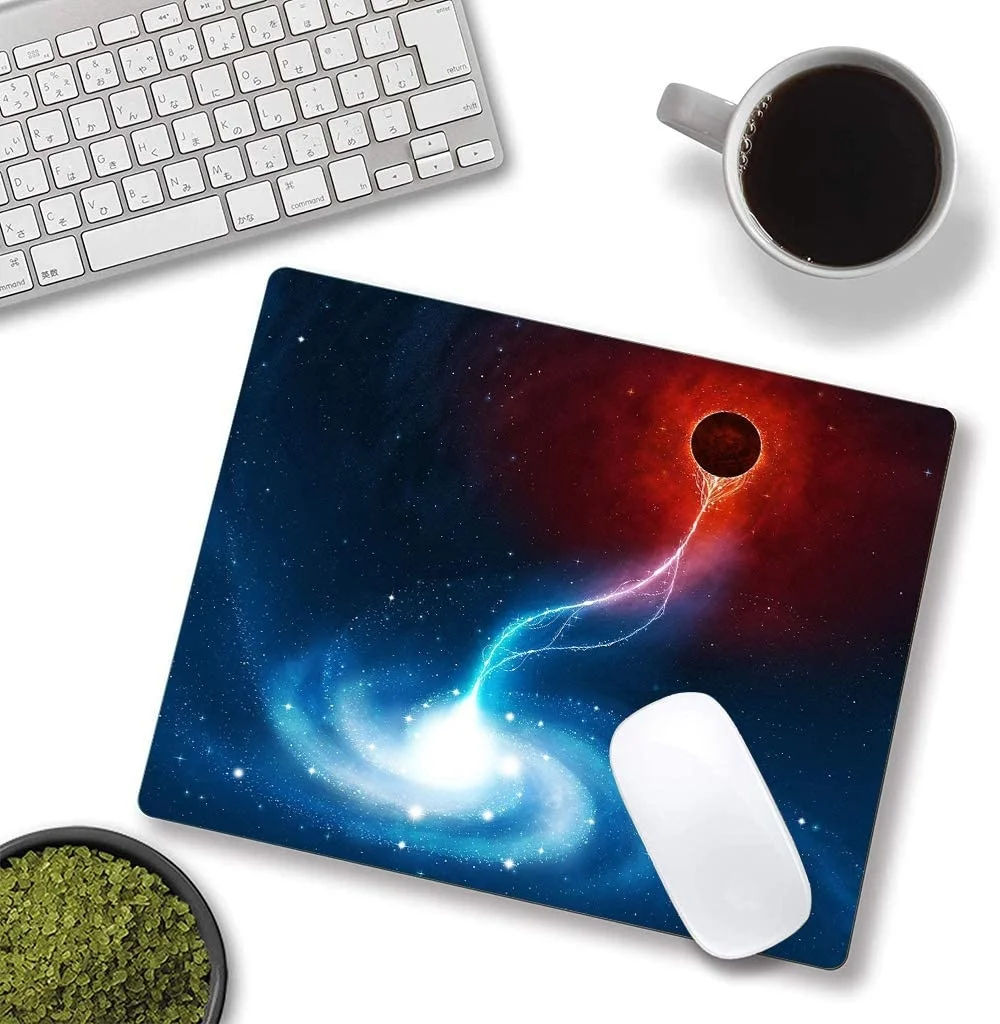 

Mouse Pad New Computer Desk Mat Natural Rubber Cartoon Kawaii Lovely Gamer Space Starry Sky Office Decoration Home Keyboard Pad