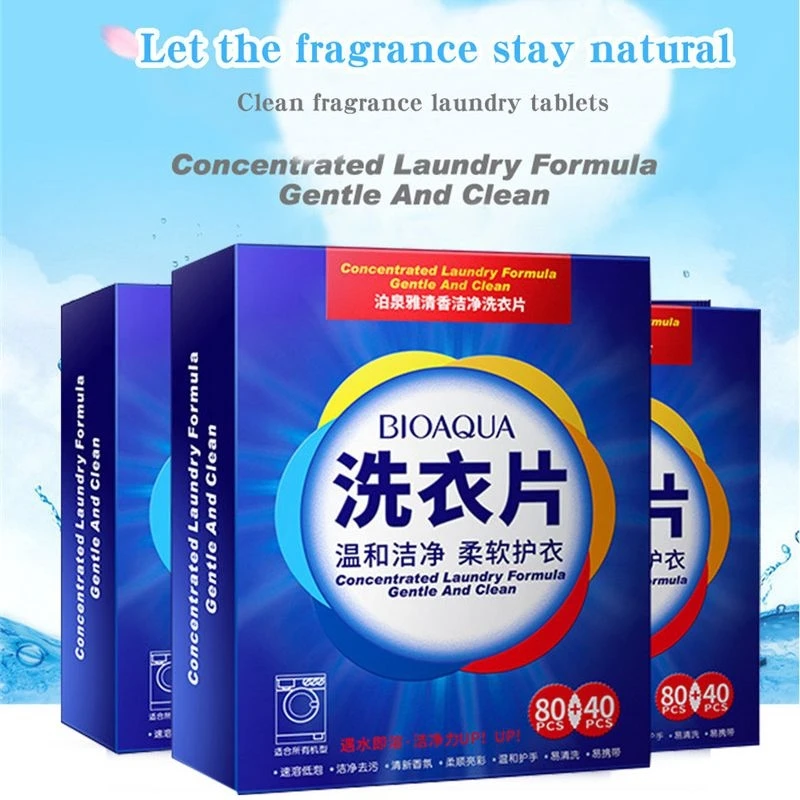 

120/40pcs Efficient Laundry Soap New Formula Laundry Detergent Sheet, Nano Concentrated Wash Powder For Washing Machine Cleaning