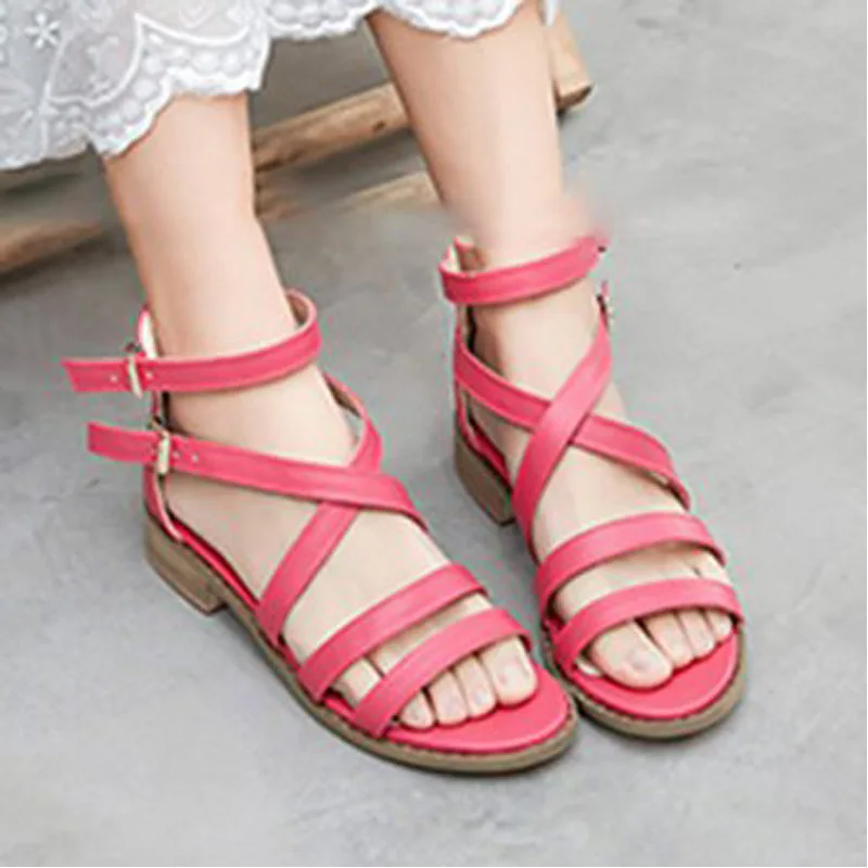 

2020 Womens Sandals Summer Sandals Women Plus Size 43 Leather Flat Sandali Female Flip Flop Casual Beach Shoes Ladies Sandalias