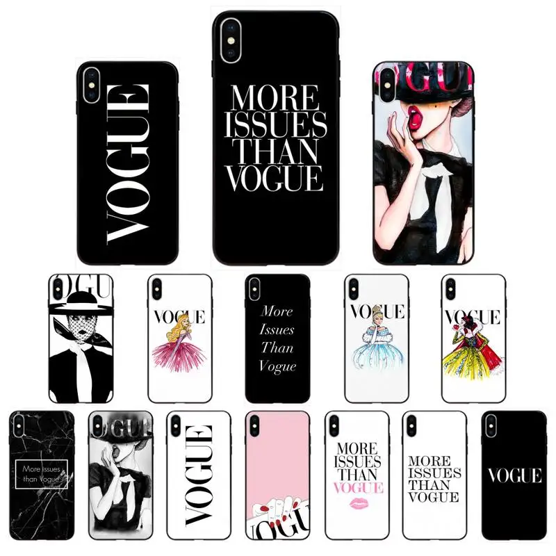 

Yinuoda Woman More Issues than Vogue Soft Silicone TPU Phone Cover for iPhone 11 pro XS MAX 8 7 6 6S Plus X 5 5S SE XR SE2020
