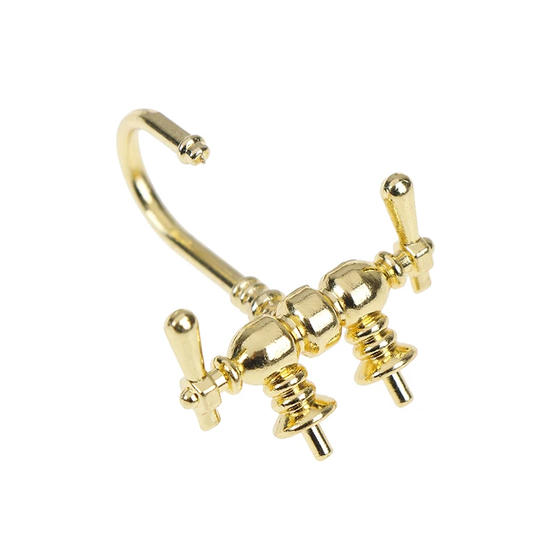 

1/12 Dollhouse Miniature Model Toys for Doll House Decoration Mini Alloy Bathtub Faucet Simulation Water Tap