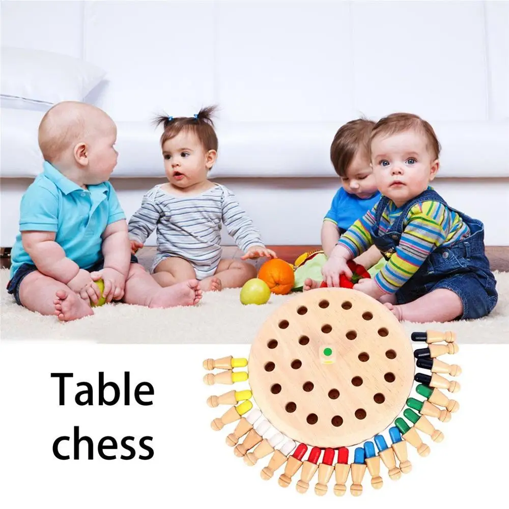 Детская деревянная игра в шахматы с памятью веселая настольная развивающая