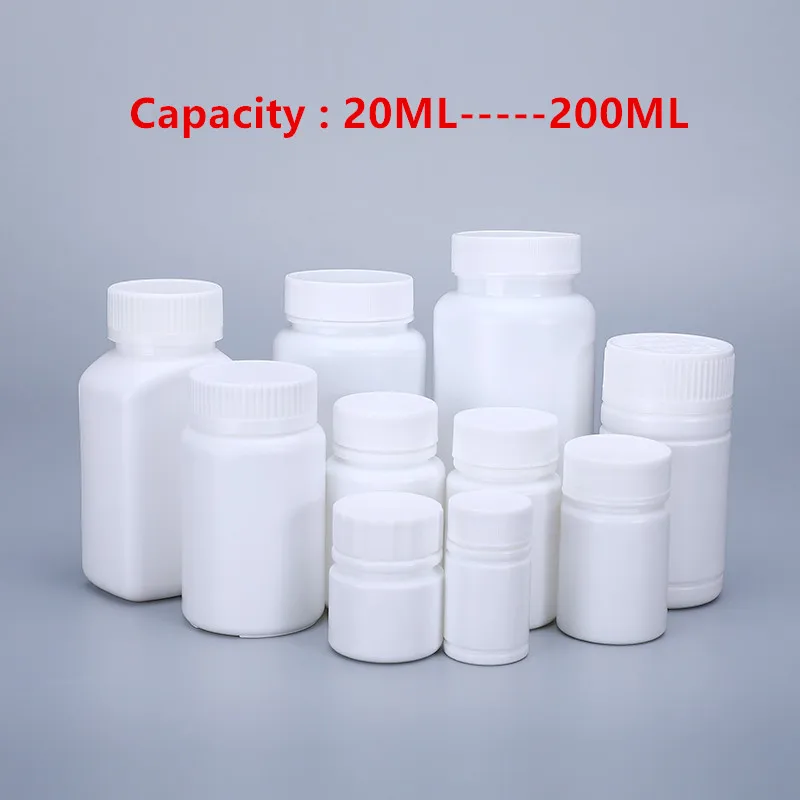 

100ml plastic pharmaceutical medicine capsule vial pill bottle screw cap storage container HDPE food grade