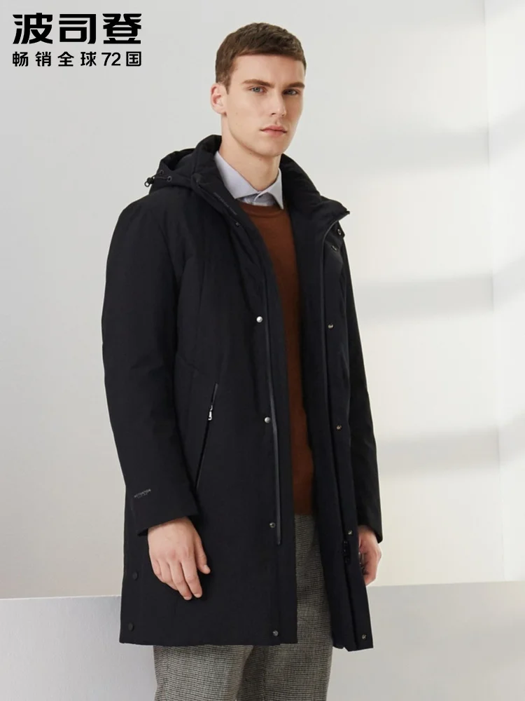 BOSIDENG пуховик мужской новый гусиный пух теплый средней длины повседневный