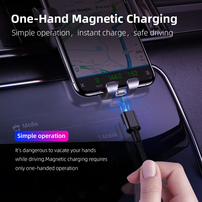 Магнитный зарядный кабель с разъемами Micro USB и Type-C 3 А | Мобильные телефоны