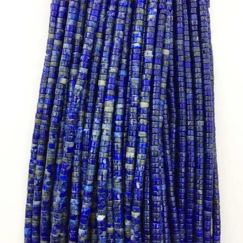 2*4 мм Heishi Синий Лазурит нефрит плоские круглые драгоценный камень небольшой