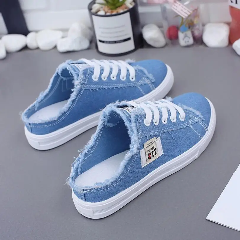 

Hot New Spring Summer Women Canvas Shoes Flat Sneakers Women Casual Shoes Low Upper Lace Up White Shoes 35-40