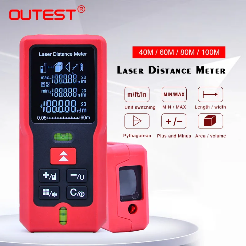 Ручной лазерный мезурный ленточный дальномер самый дальний измеритель