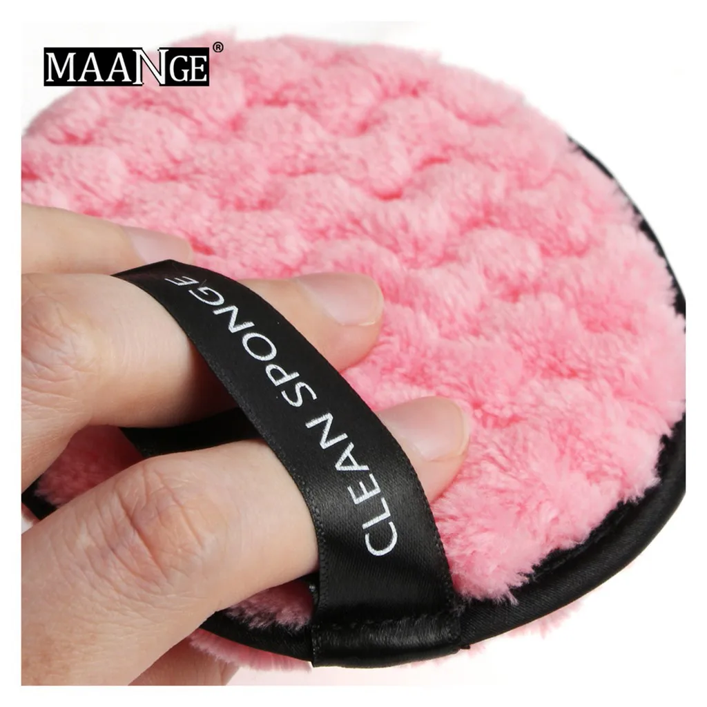 Fashion New Lazy Double-sided Microfiber Makeup Remover Puff Face Cleaning Cloth Pad Plush |