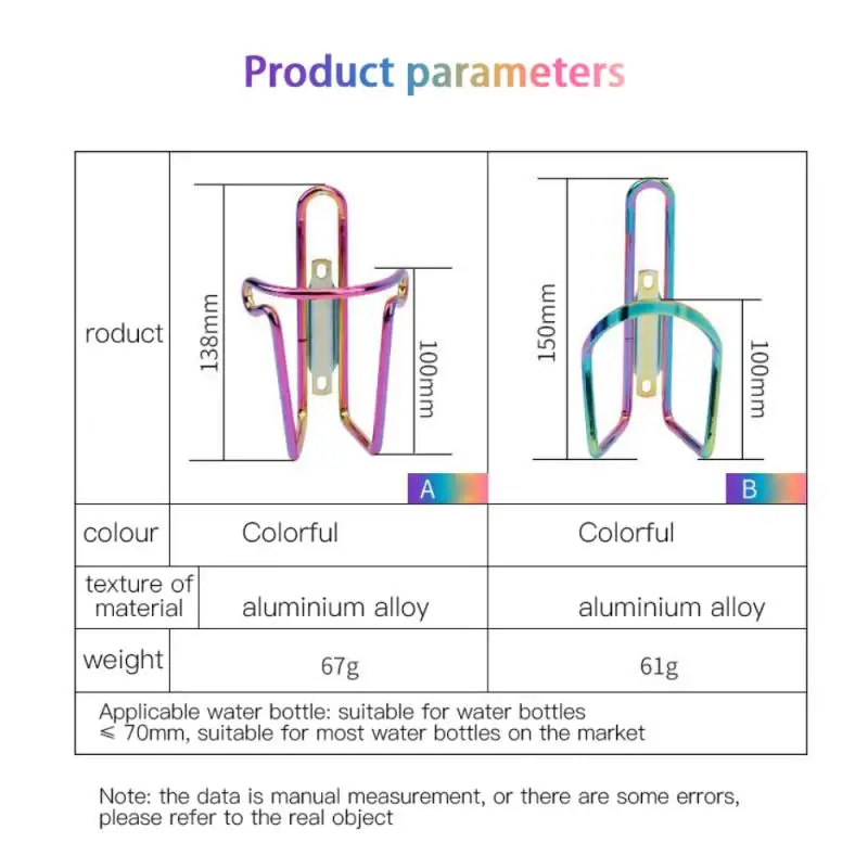 

Colorful Bicycle Bottle Holder Kettle Rack For Cycling Bicycle Mountain Bike Water Cup Holder Riding Equipment Water Bottle Rack