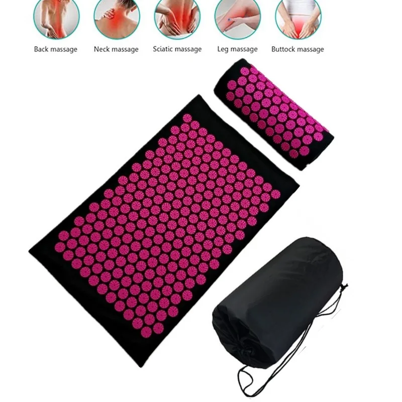 Акупрессурный коврик и подушка набор для спины/шеи боли рельефная мышца