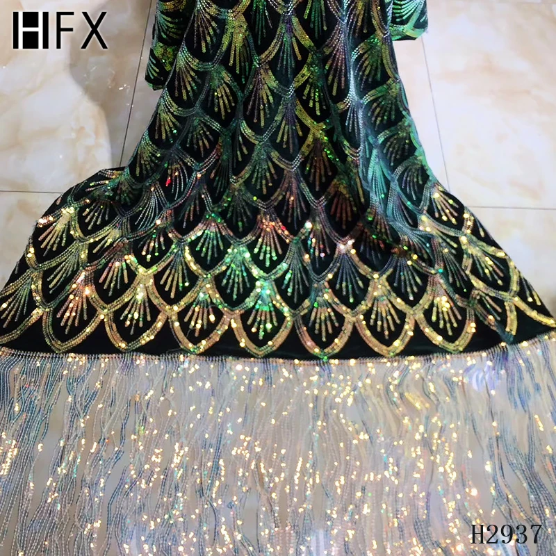 Нигерийская кружевная ткань африканская с пайетками 2019 Высококачественная