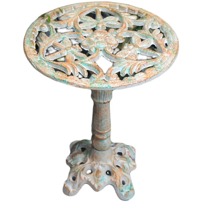 

European Style Cast Iron Antique flower pot base tray outdoor garden elevated flower tray shelf load bearing