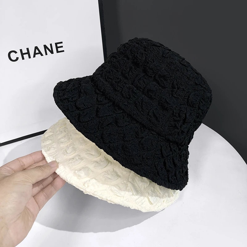 

New Autumn and Winter Fisherman Hat Ladies Korean Version of Fold Flowers Wild Basin Cap Japanese Retro Fashion Street Sun Hats